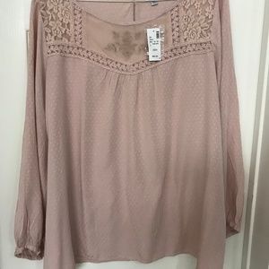 NWT Pale Pink Long Sleeve Tunic